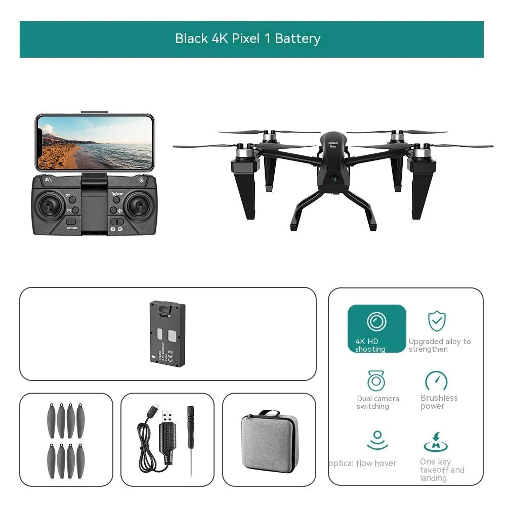 KS66 aluminium alloy UAV drone with optical flow positioning and camera mounted on brushless motor frame
