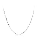 S925 sterling silver geometric ornament necklace with twisted pieces on 45cm chain