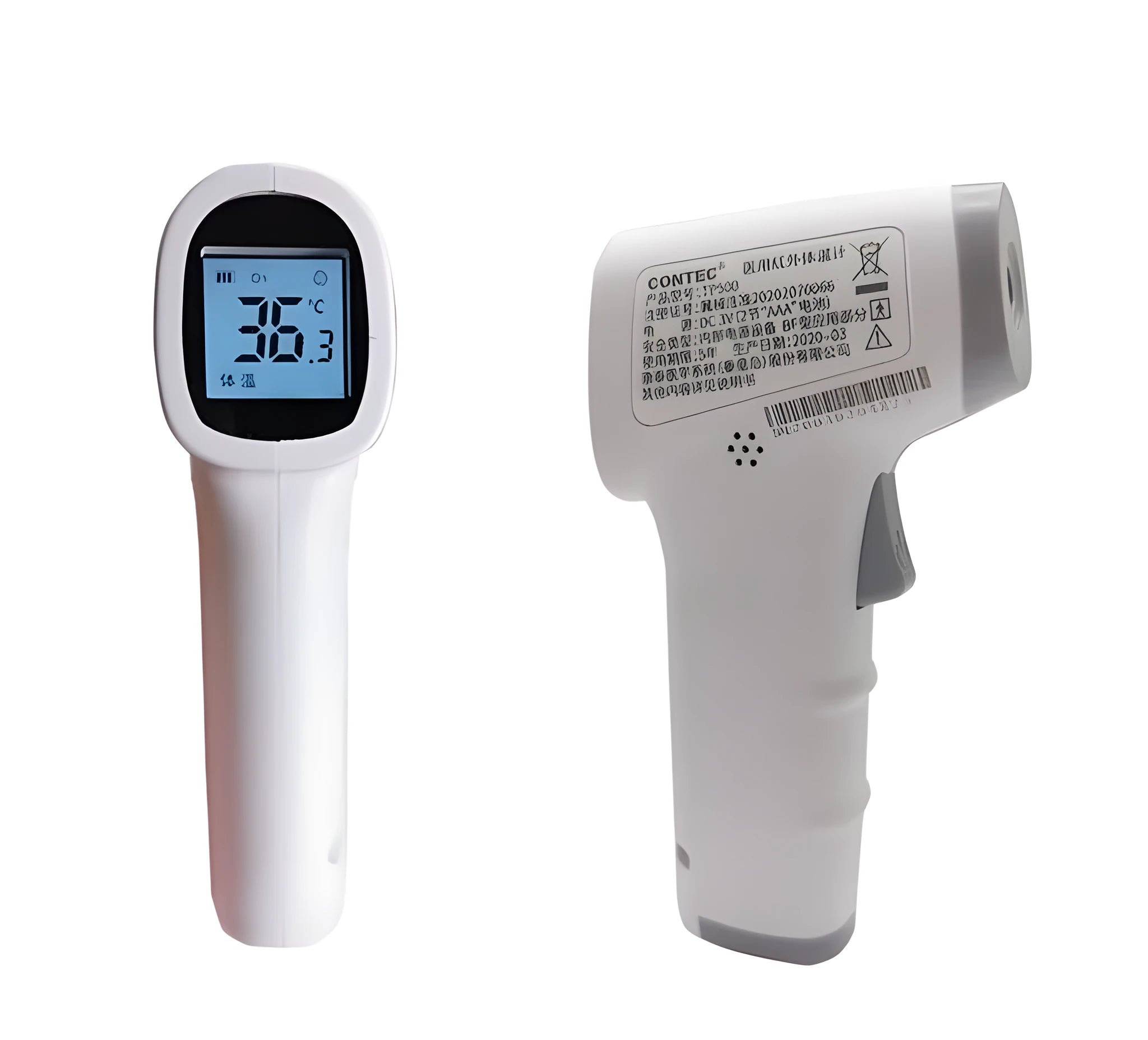 White TP500 non-contact medical infrared thermometer for forehead temperature measurement
