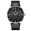 PAGANI DESIGN PD-2770 automatic mechanical watch for men with 43mm dial and black leather strap