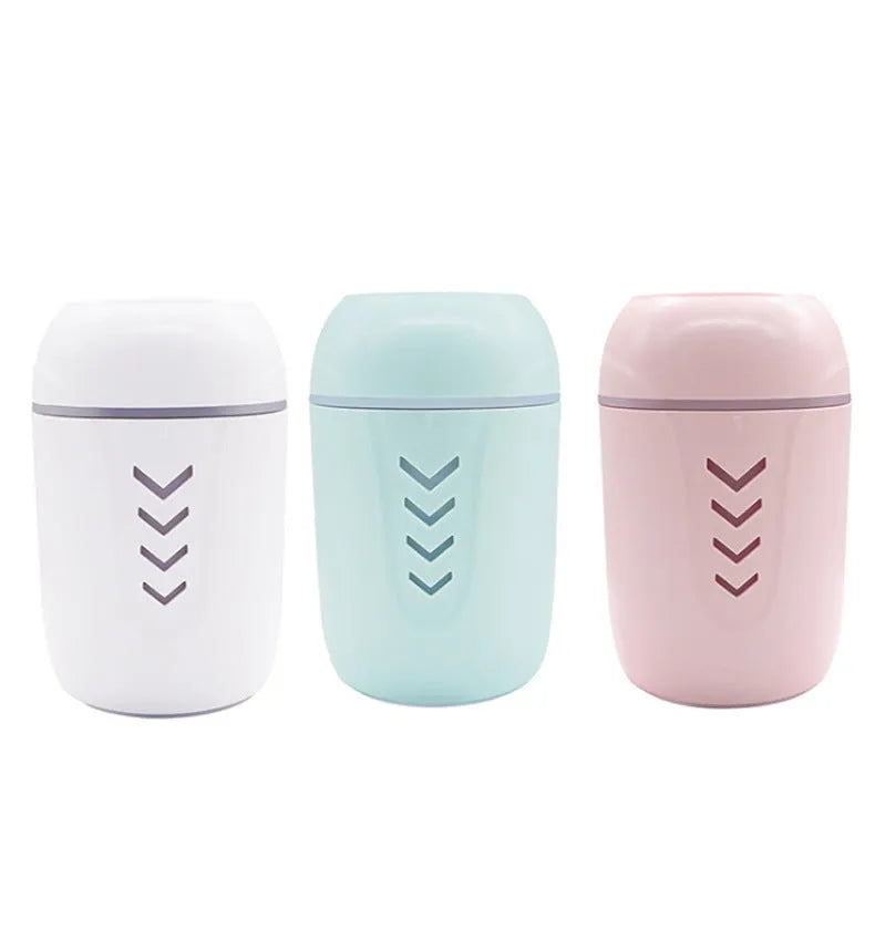 Portable car humidifier with columnar design and 200ml water capacity