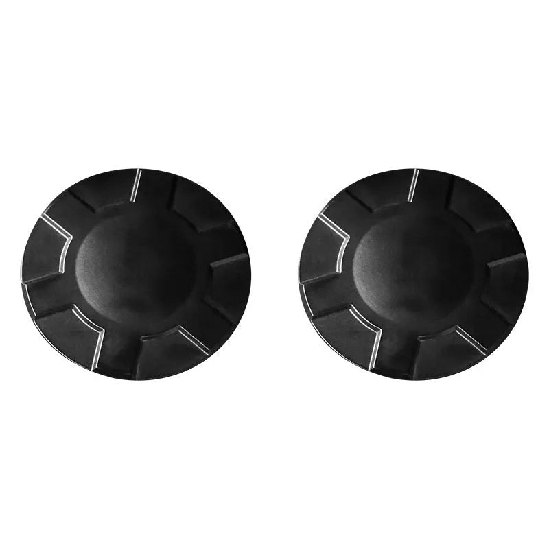 Black pair of model 20 suspension covers for Axela shock absorber screw protection