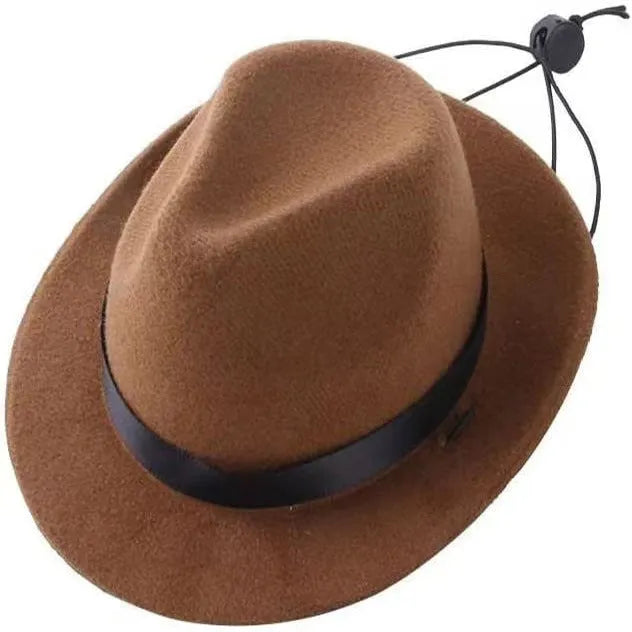 Wool felt pet hat S size 155cm diameter for small dogs cats in black brown pink red colours