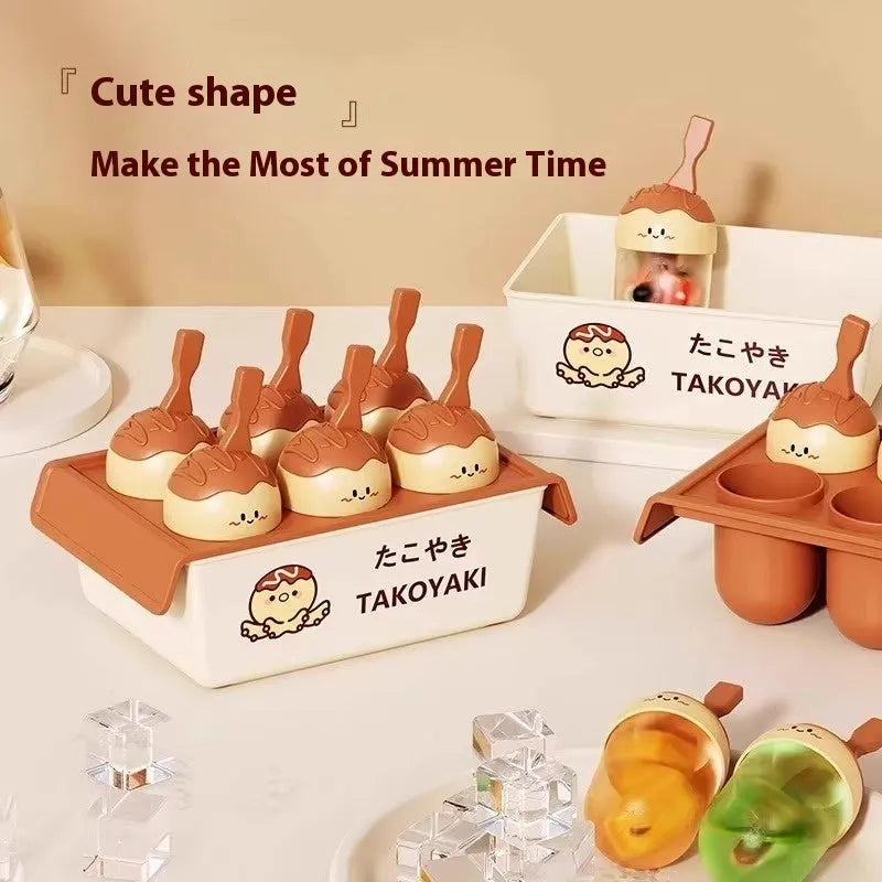 Plastic octopus balls ice cream mould for homemade takoyaki-style desserts