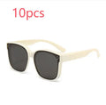Summer driving polarised sunglasses with dual-use anti-glare mirror in sand black PC frame