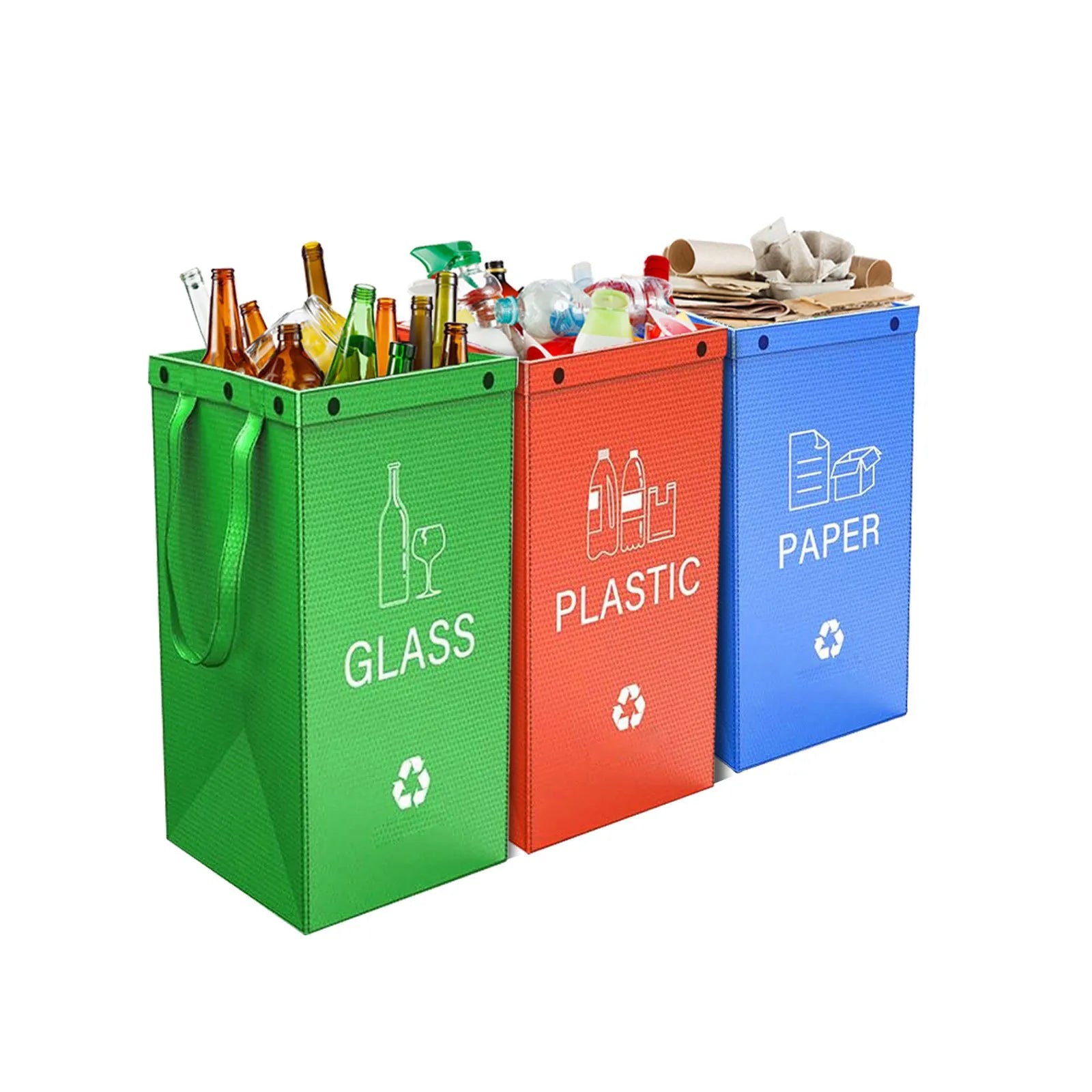 40-litre blue plastic bin bag holder for kitchen waste with visible dimensions
