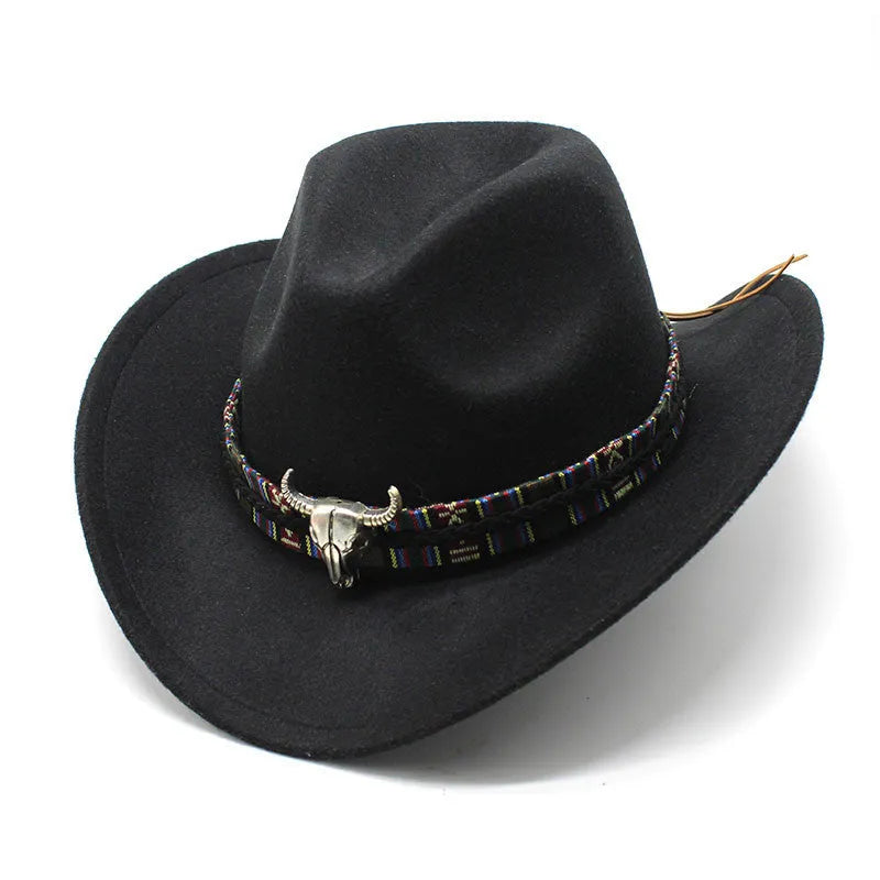 Western-style cowboy hat with a bell crown and wide brim in polyester felt, shown in Army Green.