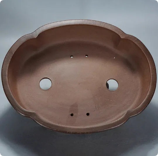 Classical style purple clay gardening pot for indoor plants, dimensions 50x39x16 cm.