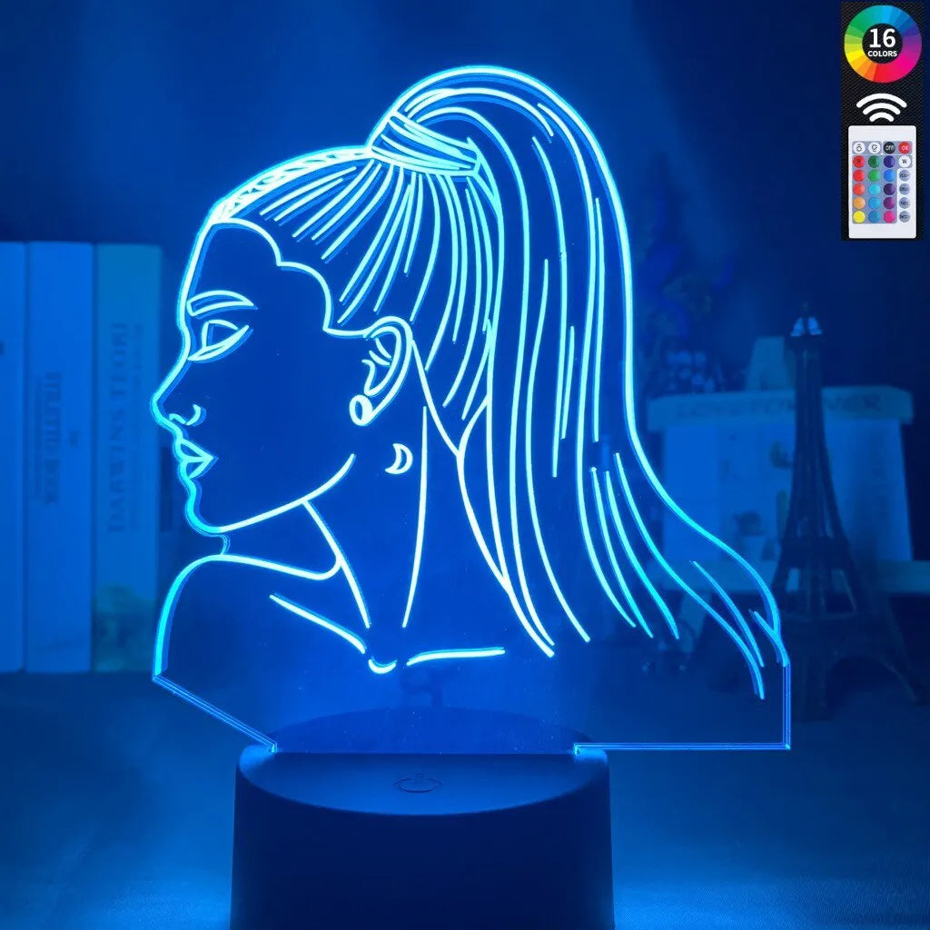 Slim 3D acrylic night light panel with LED illumination in European style