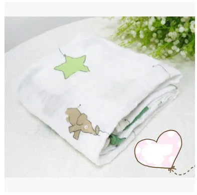 Cotton gauze baby blanket 120cm x 120cm combed cotton 21x32 large grid muslin quilt