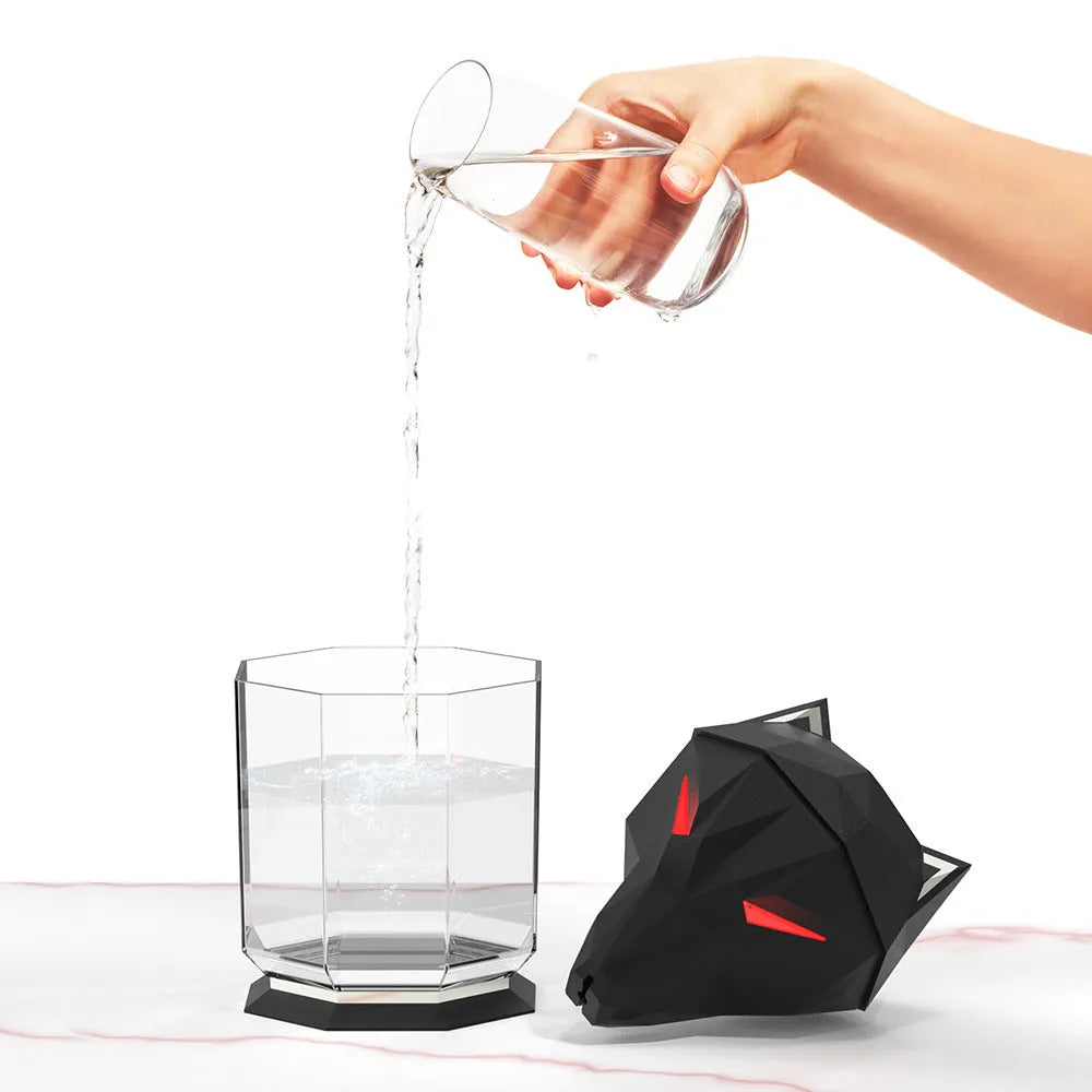 War Wolf ultrasonic desktop humidifier with colourful lights and USB cable