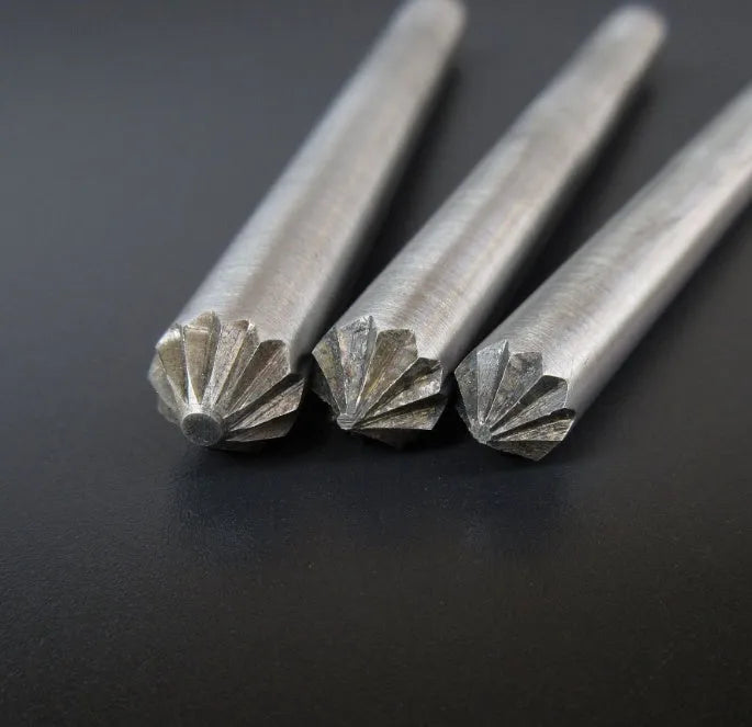 Silver DIY leather punch eye blossom chrysanthemum punch tool with 100mm length, 8mm or 11mm size options
