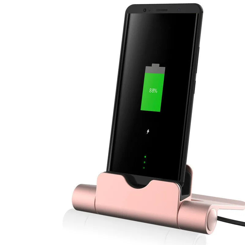 WQ26 USB charger stand desktop phone charging base in black, gold, rose gold or silver