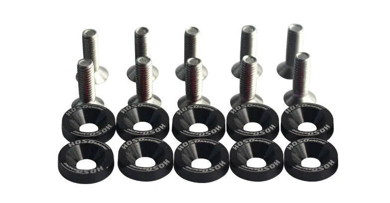 Car modification gasket screw washer kit showing 10 pieces in selected colour option