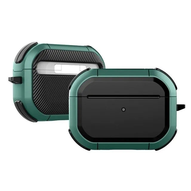 Black TPU and PC protective shell for Apple AirPods Pro charging case