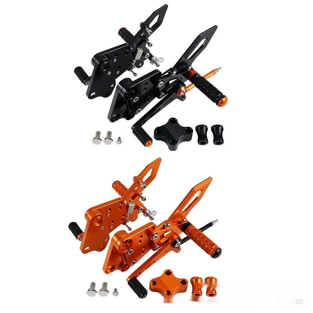 KTM DUKE rear shift pedal support assembly kit in black and orange colours