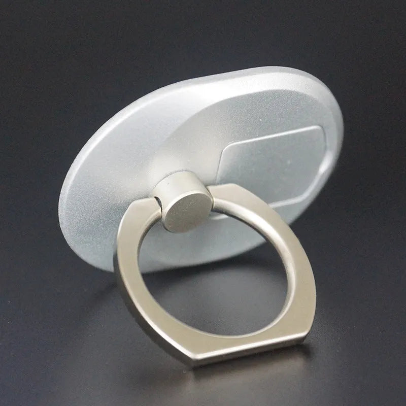 Elice handset ring support in gold colour on back of mobile phone showing grip and stand function