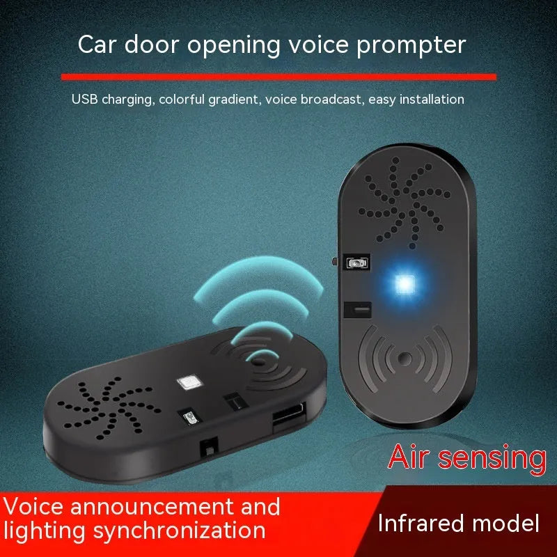 Black ABS plastic car door reminder with infrared sensor for vehicle safety