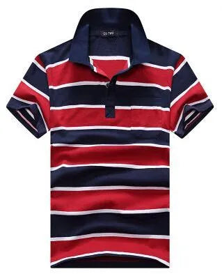 Men's striped short sleeve t-shirt with real pocket, loose fit, in sizes L XL XXL, summer casual top