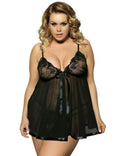 Purple seamless mesh lace lingerie sleepdress for women in 6XL size