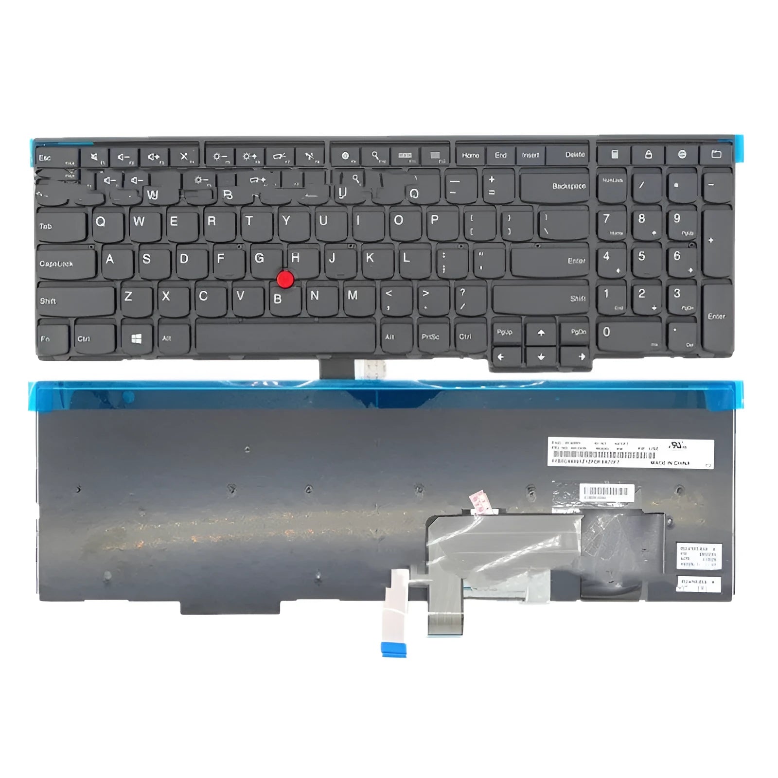 Black Lenovo ThinkPad replacement keyboard compatible with W541, T550, W550, W550s models with USB cable