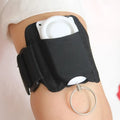 Runner personal alarm with LED flashing light and adjustable wristband, black, 7.5x4x1cm