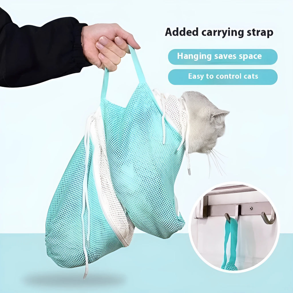 Fifth generation cat grooming bag in detachable scratch-resistant design for washing and grooming