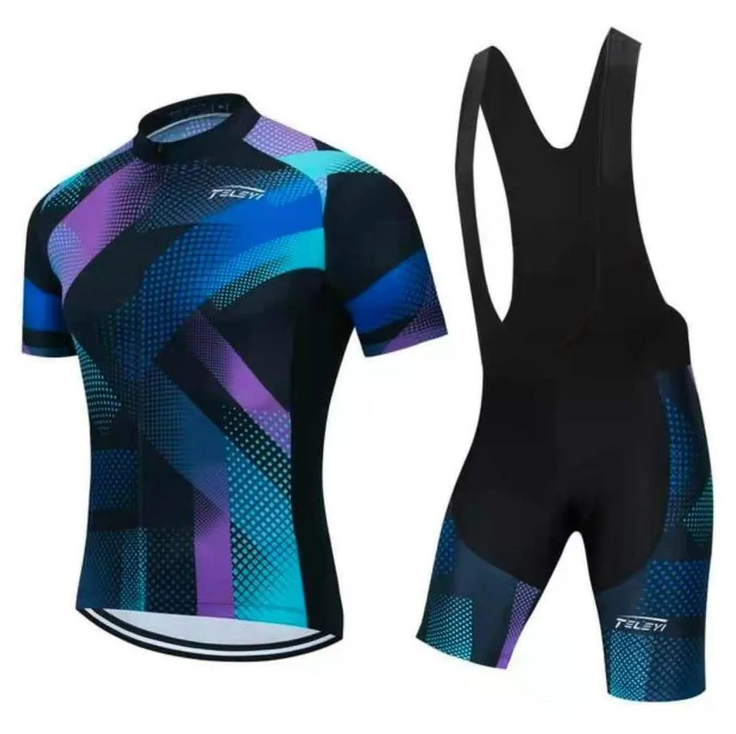 Cycling jersey for mountain and road bikes with moisture absorption function in various colour styles