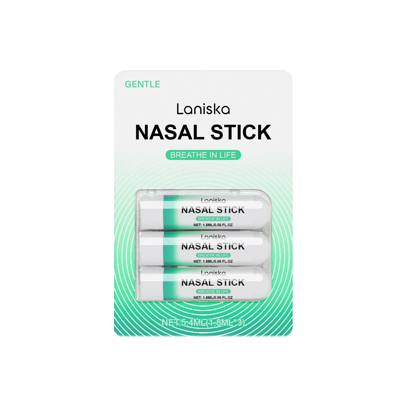 Menthol mint nasal soothing gel kit with three single-use sachets.