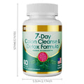Bottle of 7-Day Colon Cleanse & Detox Formula capsules, dietary supplement for a 7-day cleansing routine