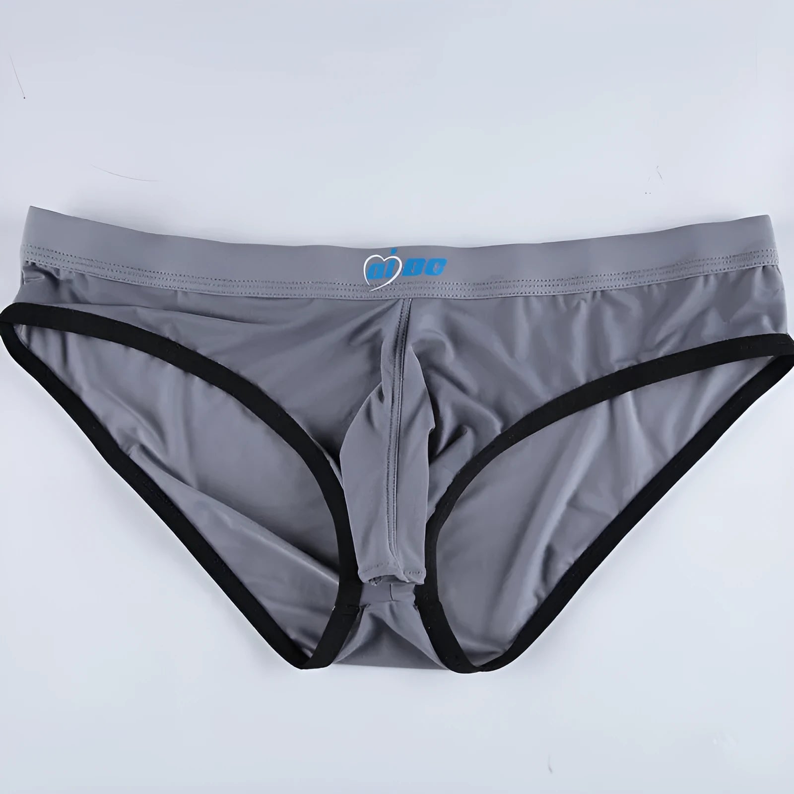 Men's ice silk briefs with bullet separation in seven colour options showing mid waist design