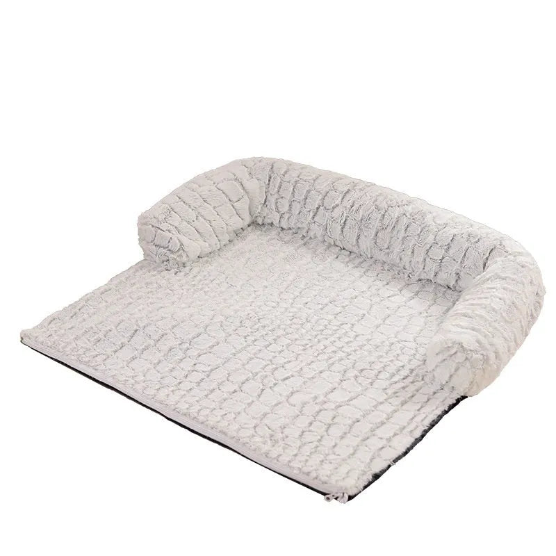 Extra large PV velvet cat sofa cushion nest available in two sizes for indoor pet comfort