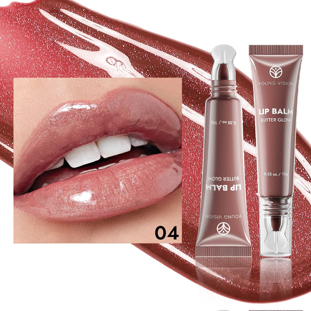 Modular plug hose lip gloss in six colour options with moisturising formula and 10g net content