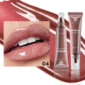 Modular plug hose lip gloss in six colour options with moisturising formula and 10g net content