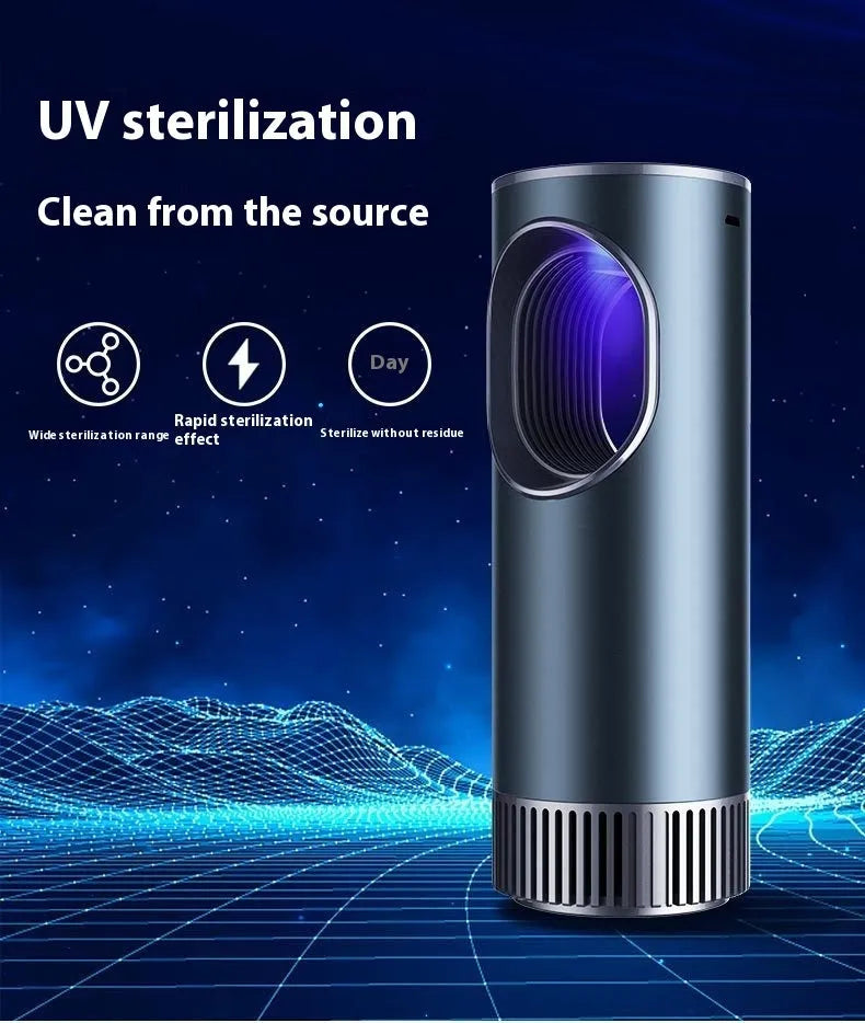 Black smart car air purifier for formaldehyde removal with anion and oxygen bar functions