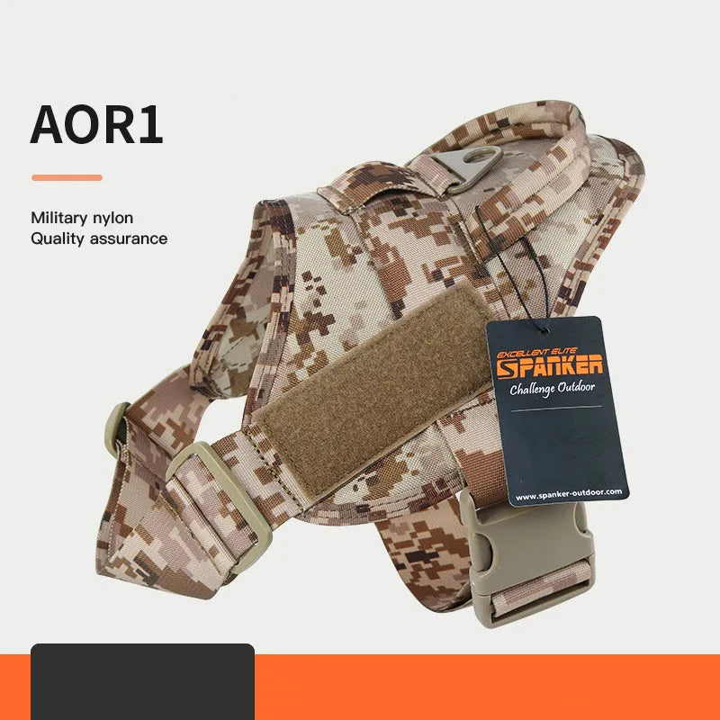 Large and medium dog harness in 1050D nylon with military webbing, UTX buckle, adjustable bust and neck, UK fit