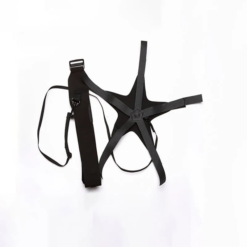 Black football juggling belt with rotating mechanism for training