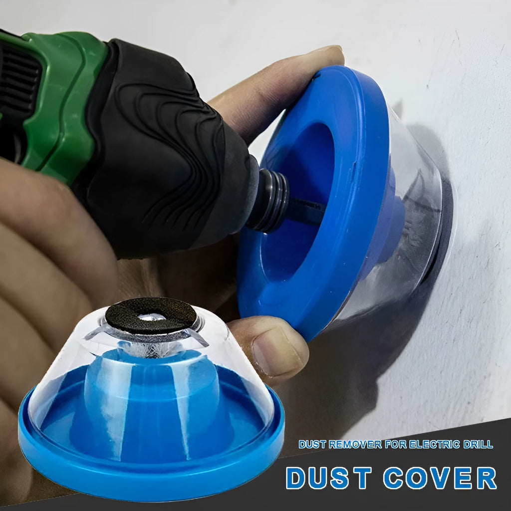 Blue bowl-shaped electric hammer dust stopper cover with sponge and PVC gasket.