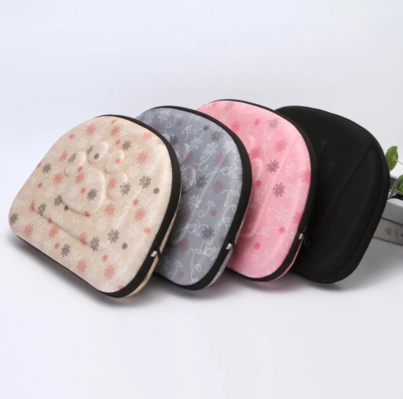 EVA medium pet bag in pink with foldable design and flower pattern
