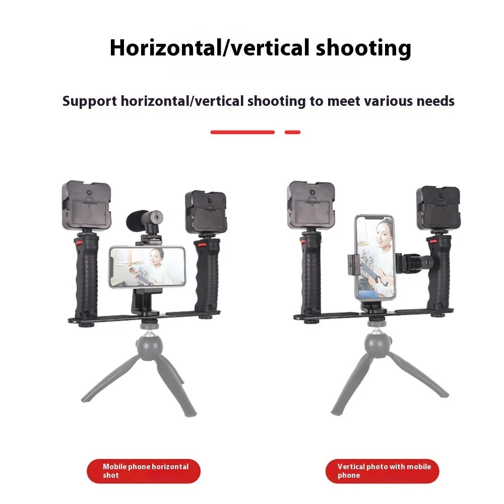 Handheld stabiliser revolving cloud platform bracket with mobile phone rabbit cage frame in ABS, 165g