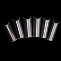 Transparent acrylic French long nail tips in 50-piece pack for nail extensions