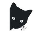 Cat personality reflective decorative car sticker 12x15cm self-adhesive in black on car body