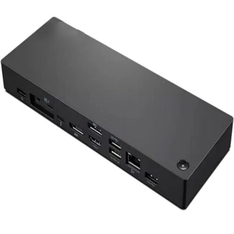 Lx100 Type-C docking station with 12 ports, 4K display support, external power supply, and 81.5cm cable