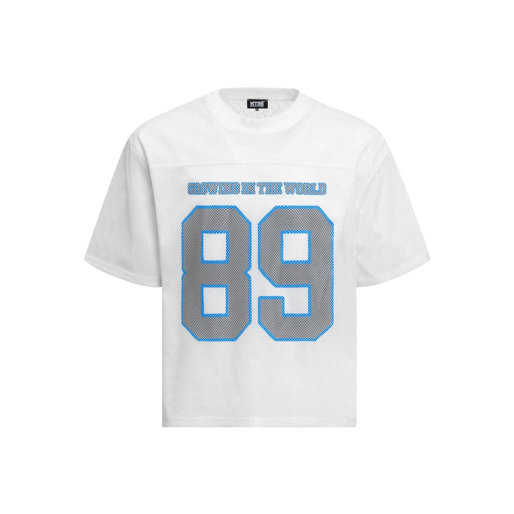 Loose-fit casual t-shirt in black and white colours with regular sleeves