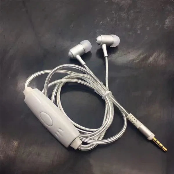 Blue Magic Light LED earphones with glowing cable connected to a phone showing rhythm-sync light effects.