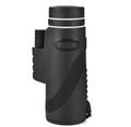Black 40x60 monocular telescope with 144mm length, shown for birdwatching and outdoor use.