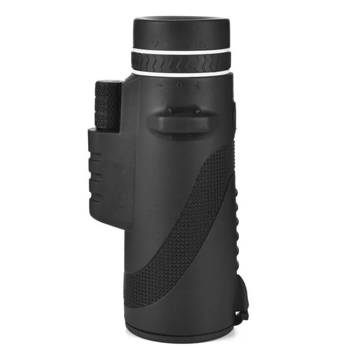 Black 40x60 cellphone telescope monocular with waterproof nitrogen construction and roof prism system