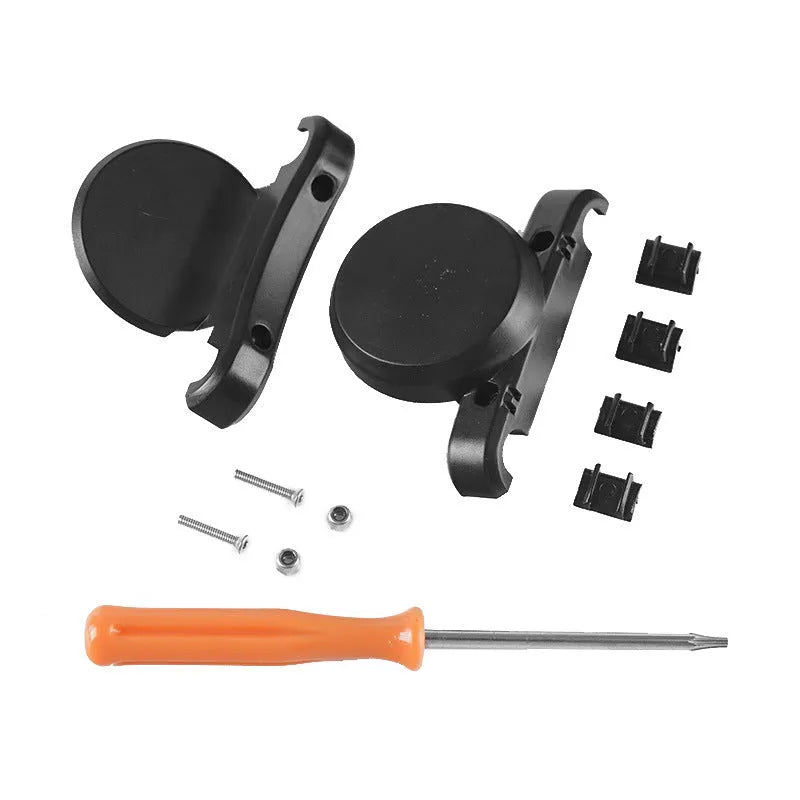 Black ABS plastic bicycle tracking device bracket kit with anti-theft bolts for seat bow mounting