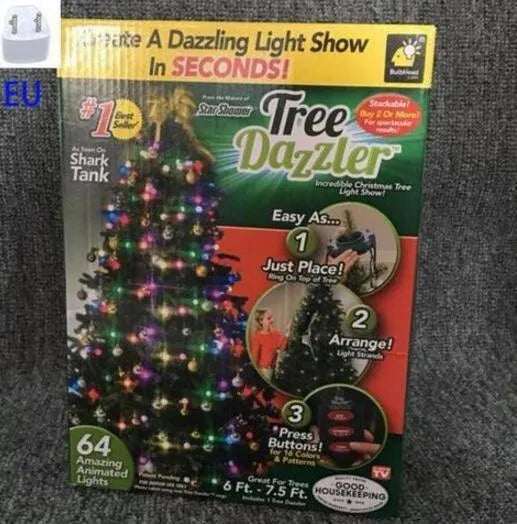 64 LED Dazzler Shower Tree Light Show of Christmas Tree with 1.8m height and IP44 rating