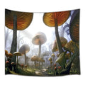 Yellow printed polyester tapestry wall hanging size 150x100cm for dorm room decor